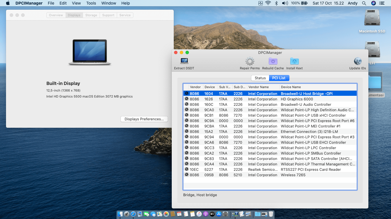 Lenovo Thinkpad X250 6th [Broadwell   Intel HD 5500]   OpenCore 2